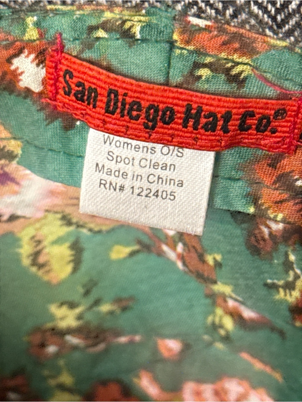San Diego Hat Company Gray Wool Tweed Textured Bucket Hat with Rosette - Picture 3 of 4
